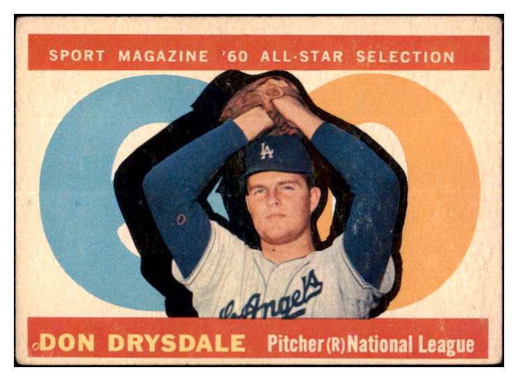 1960 Topps Baseball #570 Don Drysdale A.S. Dodgers VG-EX 521007