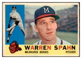 1960 Topps Baseball #445 Warren Spahn Braves VG-EX 521013