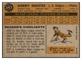 1960 Topps Baseball #343 Sandy Koufax Dodgers VG-EX 521014