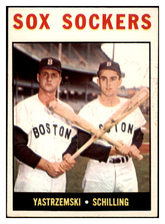 1964 Topps Baseball #182 Carl Yastrzemski Chuck Schilling VG 521026