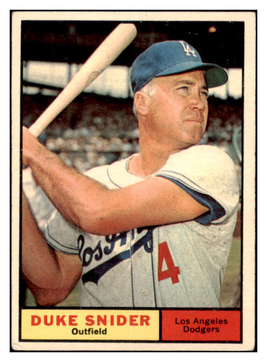 1961 Topps Baseball #443 Duke Snider Dodgers VG-EX 521057