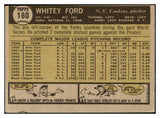 1961 Topps Baseball #160 Whitey Ford Yankees VG-EX 521062