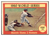 1961 Topps Baseball #307 World Series Game 2 Mickey Mantle VG-EX 521072