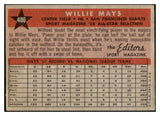 1958 Topps Baseball #486 Willie Mays A.S. Giants VG 521079