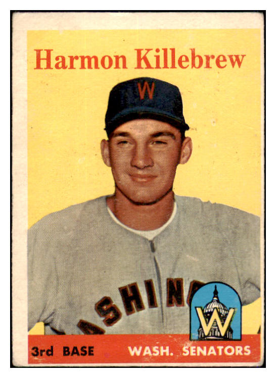 1958 Topps Baseball #288 Harmon Killebrew Senators VG 521081