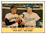 1958 Topps Baseball #436 Willie Mays Duke Snider VG 521083