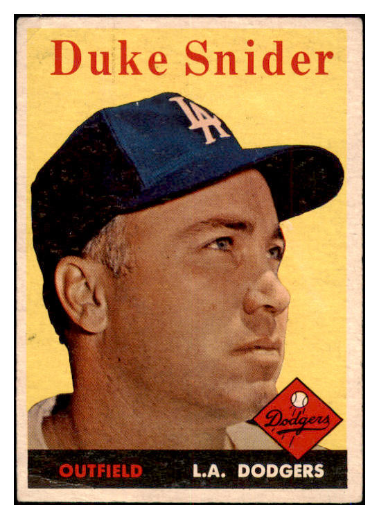 1958 Topps Baseball #088 Duke Snider Dodgers VG-EX 521084