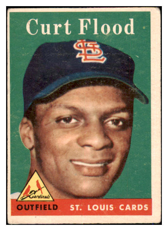 1958 Topps Baseball #464 Curt Flood Cardinals VG 521085