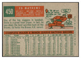 1959 Topps Baseball #450 Eddie Mathews Braves VG-EX 521087