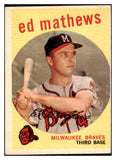 1959 Topps Baseball #450 Eddie Mathews Braves VG-EX 521088