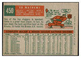 1959 Topps Baseball #450 Eddie Mathews Braves VG-EX 521088