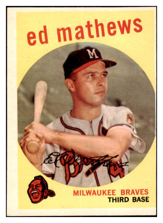 1959 Topps Baseball #450 Eddie Mathews Braves VG-EX 521089