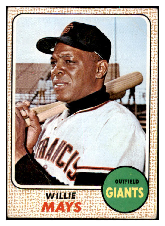 1968 Topps Baseball #050 Willie Mays Giants VG 521091