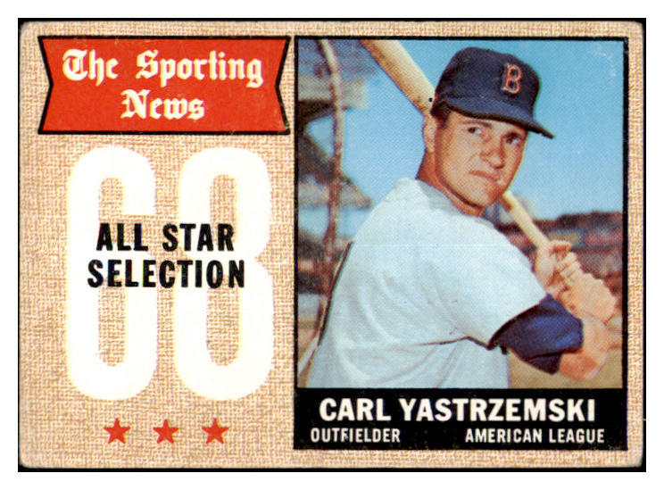 1968 Topps Baseball #369 Carl Yastrzemski A.S. Red Sox VG 521094