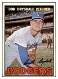 1967 Topps Baseball #055 Don Drysdale Dodgers VG 521100