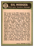 1967 Topps Baseball #228 Gil Hodges Senators EX 521106