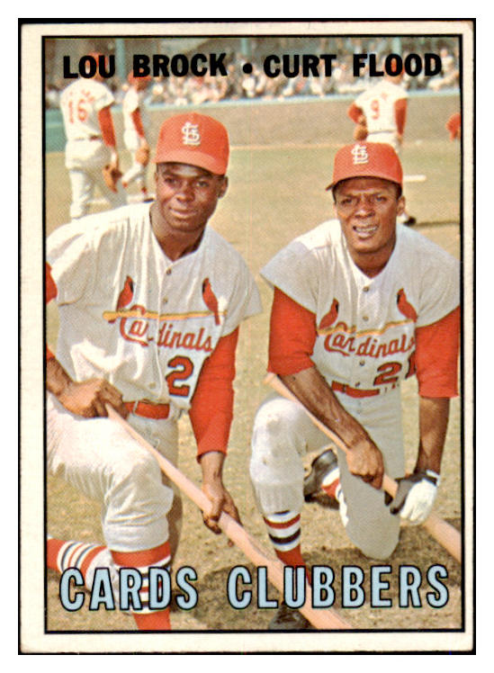 1967 Topps Baseball #063 Lou Brock Curt Flood EX 521108