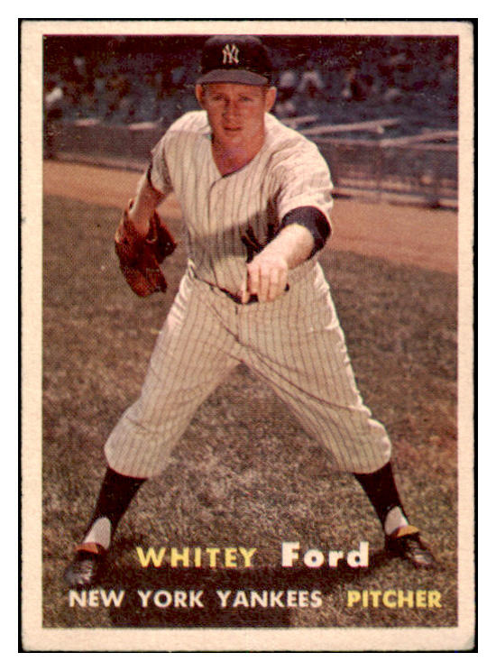 1957 Topps Baseball #025 Whitey Ford Yankees VG-EX 521117