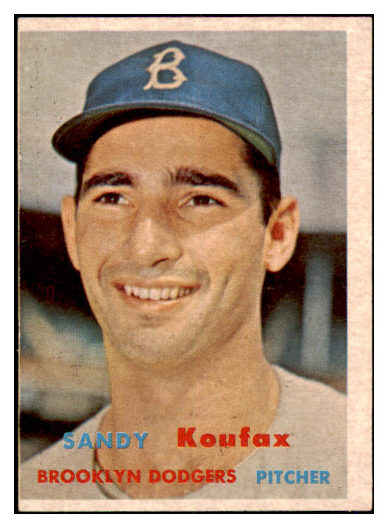 1957 Topps Baseball #302 Sandy Koufax Dodgers VG-EX 521118