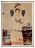 1957 Topps Baseball #277 Johnny Podres Dodgers VG 521120