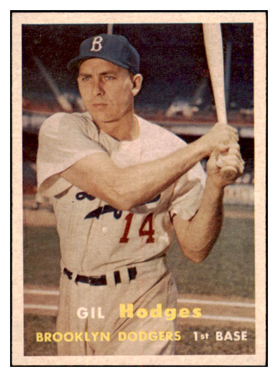 1957 Topps Baseball #080 Gil Hodges Dodgers NR-MT 521135