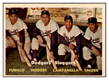 1957 Topps Baseball #400 Roy Campanella Duke Snider Gil Hodges EX-MT 521144