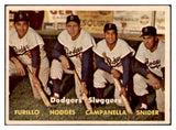 1957 Topps Baseball #400 Roy Campanella Duke Snider Gil Hodges EX 521148