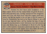 1957 Topps Baseball #407 Mickey Mantle Yogi Berra VG/VG-EX 521152