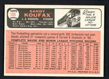 1966 Topps Baseball #100 Sandy Koufax Dodgers EX-MT 521164