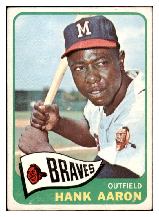 1965 Topps Baseball #170 Hank Aaron Braves EX 521165