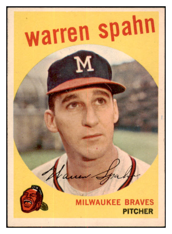 1959 Topps Baseball #040 Warren Spahn Braves NR-MT Obscure 521183