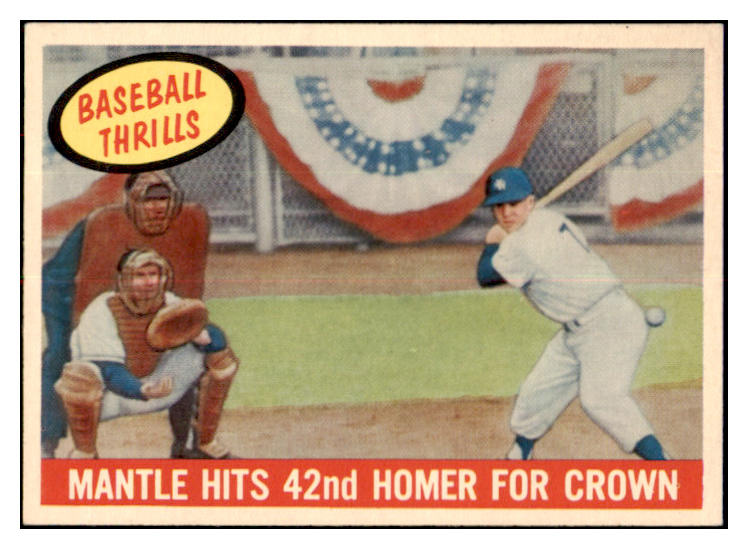 1959 Topps Baseball #461 Mickey Mantle IA Yankees EX-MT 521187