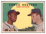 1959 Topps Baseball #212 Hank Aaron Eddie Mathews EX-MT 521189