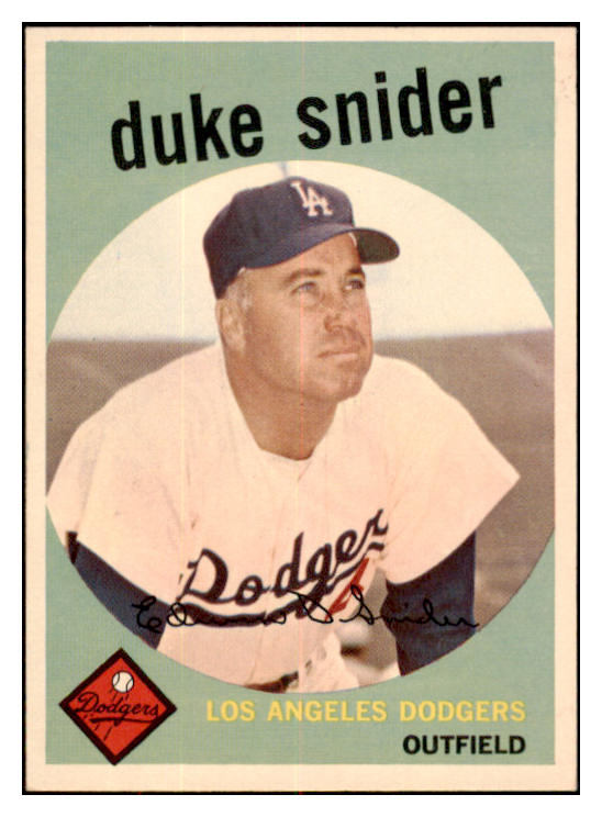 1959 Topps Baseball #020 Duke Snider Dodgers EX-MT 521191