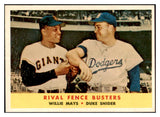 1958 Topps Baseball #436 Willie Mays Duke Snider NR-MT 521194