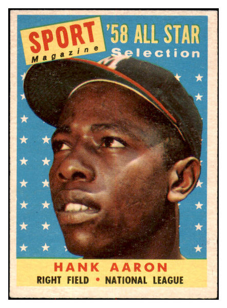 1958 Topps Baseball #488 Hank Aaron A.S. Braves EX-MT 521197