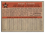 1958 Topps Baseball #488 Hank Aaron A.S. Braves EX-MT 521197