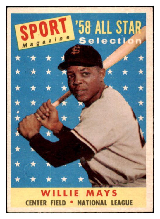 1958 Topps Baseball #486 Willie Mays A.S. Giants EX-MT 521199