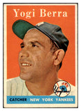 1958 Topps Baseball #370 Yogi Berra Yankees EX 521201