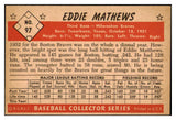 1953 Bowman Color Baseball #097 Eddie Mathews Braves EX-MT oc 521214