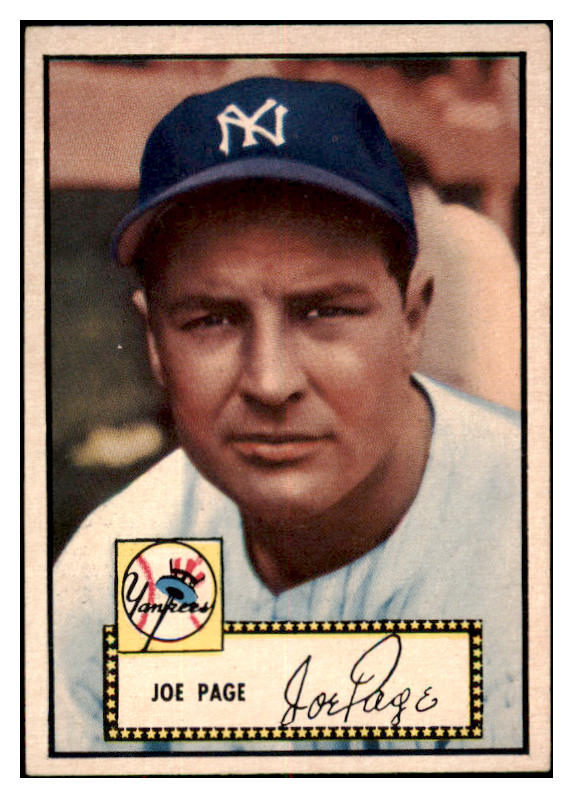 1952 Topps Baseball #048 Joe Page Yankees EX-MT Black Correct 521236