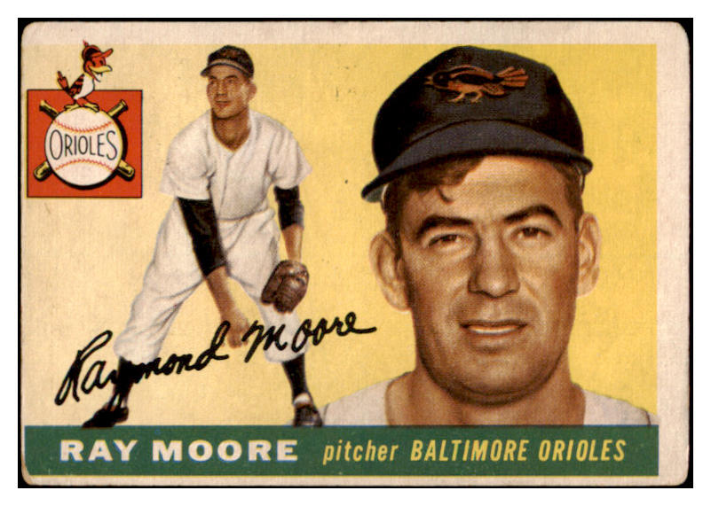 1955 Topps Baseball #208 Ray Moore Orioles VG 521237