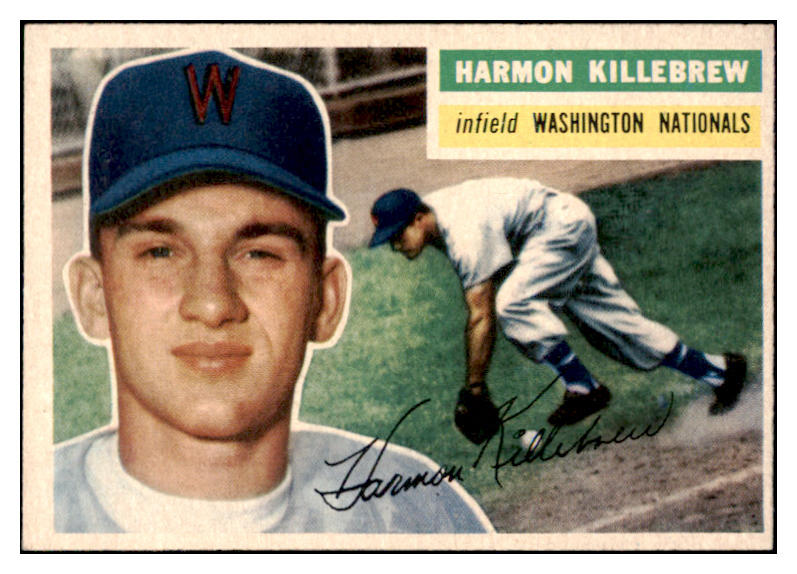 1956 Topps Baseball #164 Harmon Killebrew Senators EX-MT Gray 521240