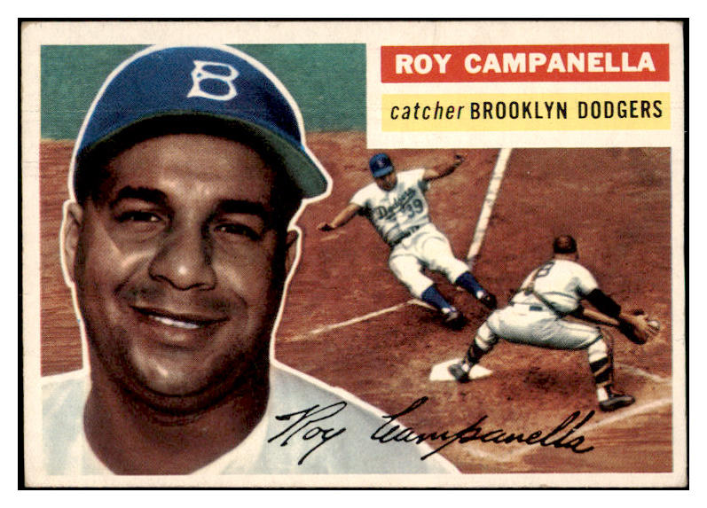 1956 Topps Baseball #101 Roy Campanella Dodgers EX+/EX-MT White 521241