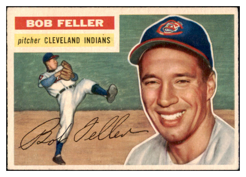 1956 Topps Baseball #200 Bob Feller Indians EX+/EX-MT 521243