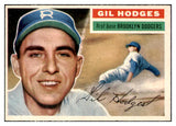 1956 Topps Baseball #145 Gil Hodges Dodgers NR-MT Gray 521253