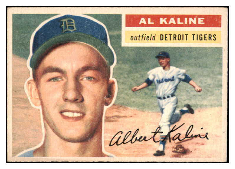 1956 Topps Baseball #020 Al Kaline Tigers EX-MT White 521255