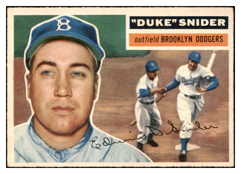 1956 Topps Baseball #150 Duke Snider Dodgers EX-MT Gray 521256