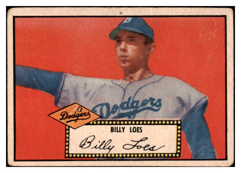 1952 Topps Baseball #020 Billy Loes Dodgers GD-VG pin hole Black 521266