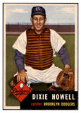 1953 Topps Baseball #255 Dixie Howell Dodgers EX 521273